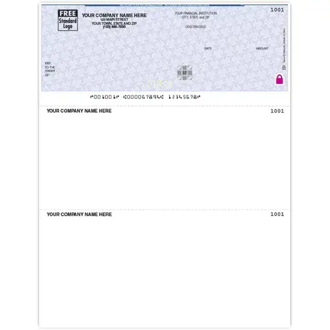 Laser Checks Printed on High Security Paper