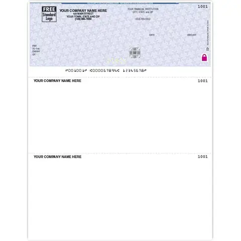 Laser Checks Printed on High Security Paper