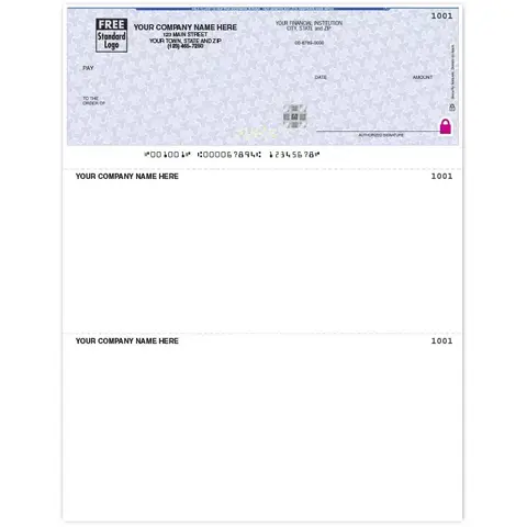Laser Sage 300 Checks with Secure Paper and Company Logo