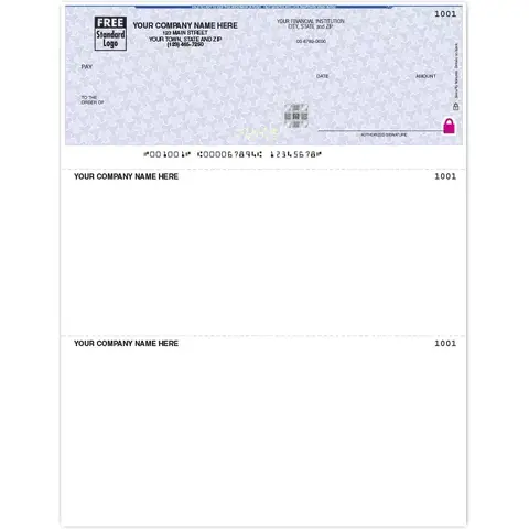 Laser Sage 300 Checks with Secure Paper and Company Logo