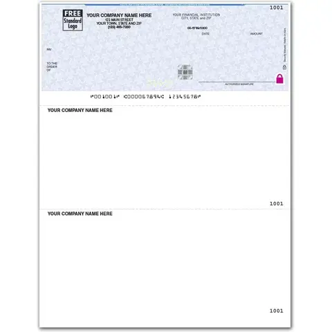 Sage 100 Laser Business Checks on Secure Paper with Logo