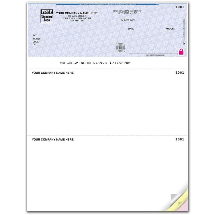 Customized Laser Checks with Foil Security Feature