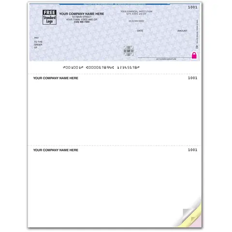 Customized Laser Checks with Foil Security Feature