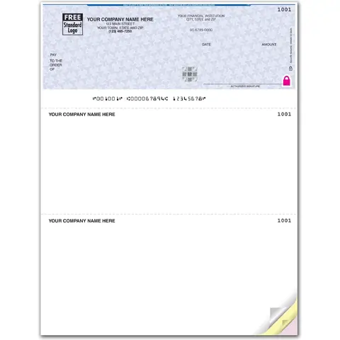 Customized Laser Checks with Foil Security Feature