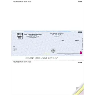 Custom printed secure business laser checks for Peachtree software