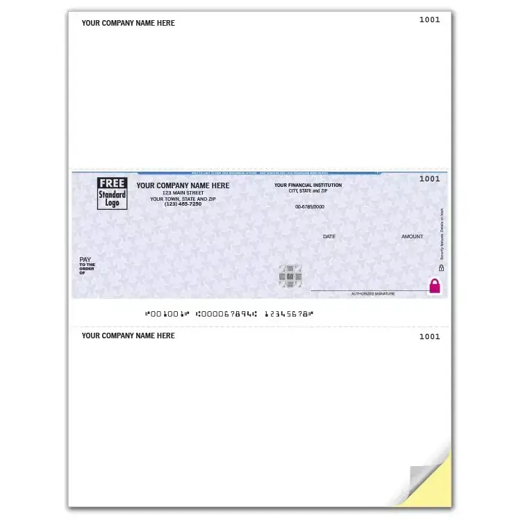 Sage Software Compatible Business Checks with Logo on Secure Paper