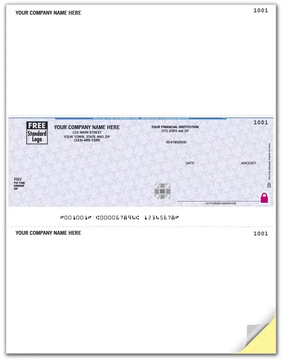 Sage Software Compatible Business Checks with Logo on Secure Paper
