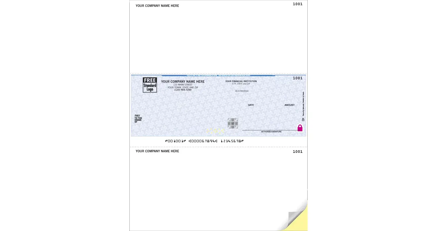 Sage Software Compatible Business Checks with Logo on Secure Paper