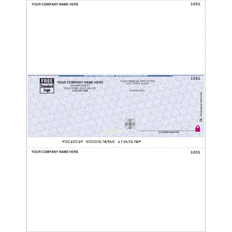 Sage Software Compatible Business Checks on Security Paper, Middle Check