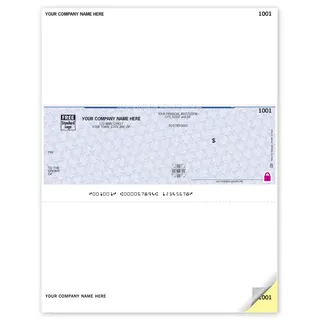 Sage 50 Laser OCR Business Checks With Logo on Secure Paper