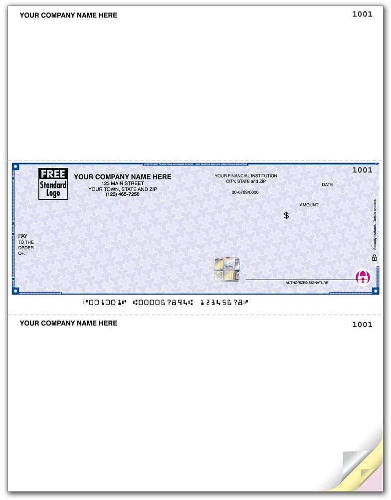 High Security Business Laser Middle Check for Sage