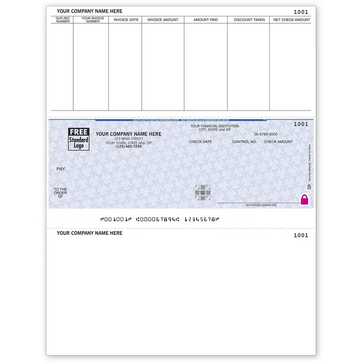 Solomon Accounts Payable Business Checks with Logo and 7 Columns