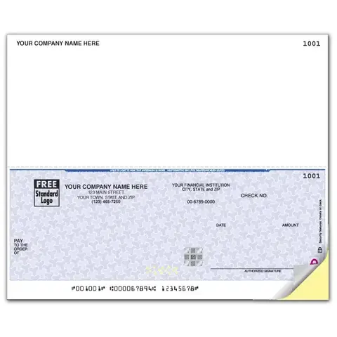 Laser Multipurpose Bottom Check - Secure Paper - 1 Stub