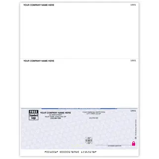 Customized Secure Laser Checks - Bottom Check - 2 Stubs