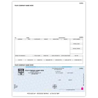 DacEasy® Laser Payroll Checks Printed on Secure Paper