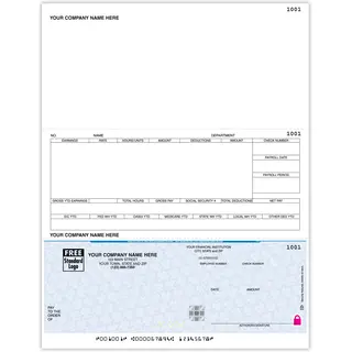 DacEasy® Laser Payroll Checks Printed on Secure Paper