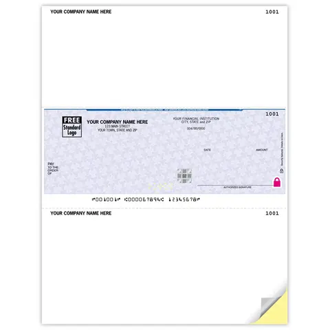 Custom Computer Checks Printed on Secure Paper with Company Logo