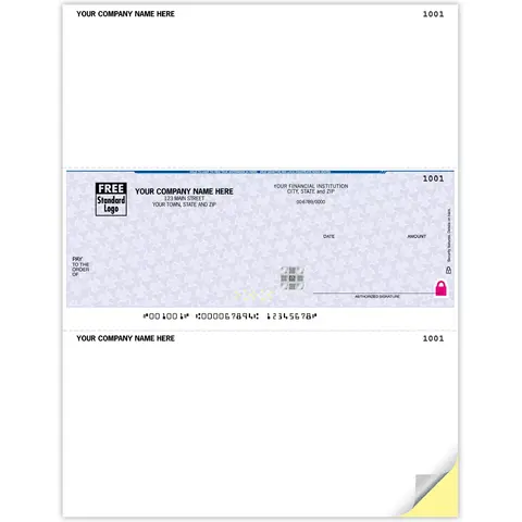 Custom Computer Checks Printed on Secure Paper with Company Logo