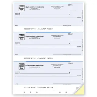3-Up Laser Multipurpose Check Printing
