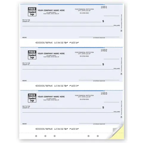 3-Up Laser Multipurpose Check Printing