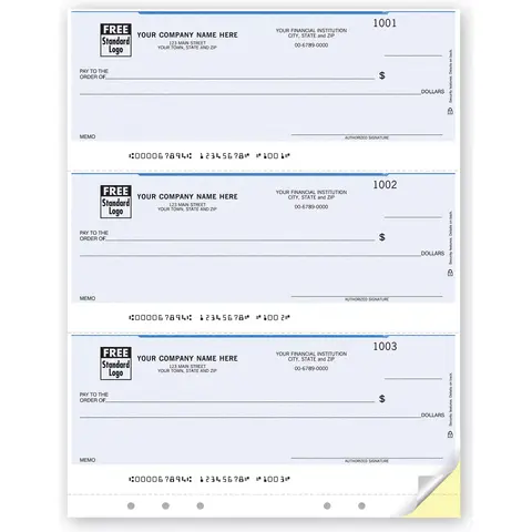 3-Up Laser Multipurpose Check Printing