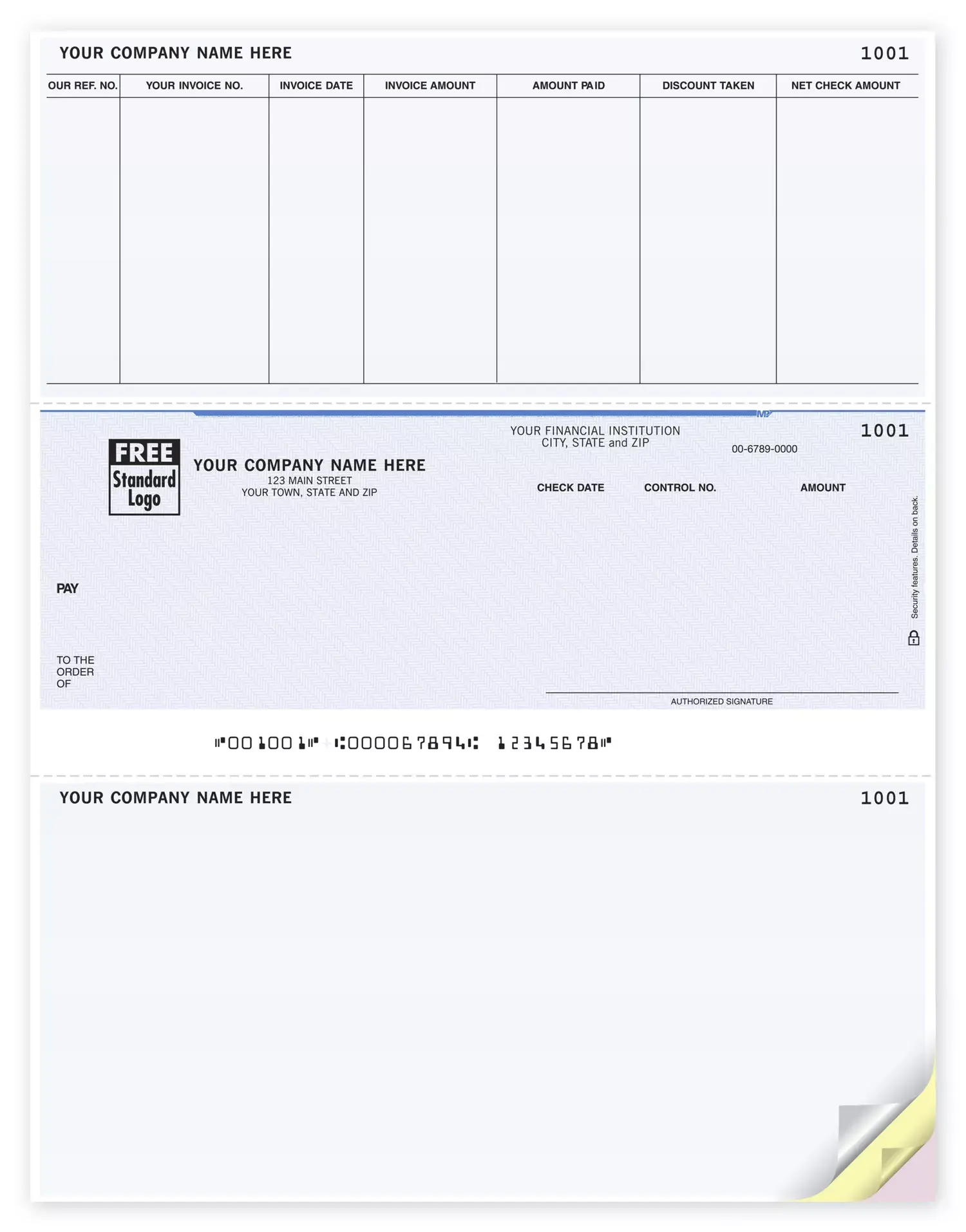Laser Accounts Payable Checks Compatible with Microsoft Dynamics SL