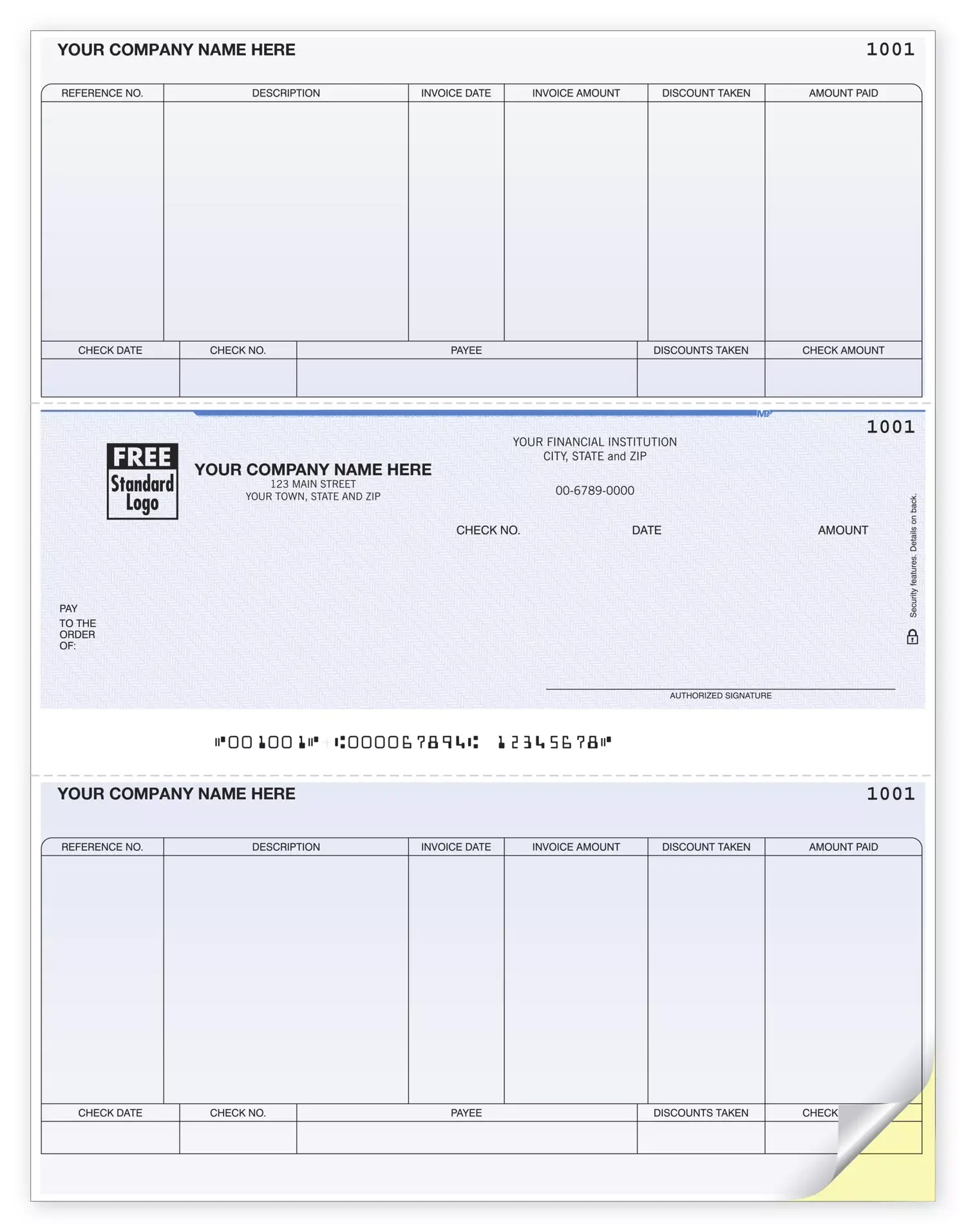 Laser Accounts Payable Business Checks Compatible with Sage Software