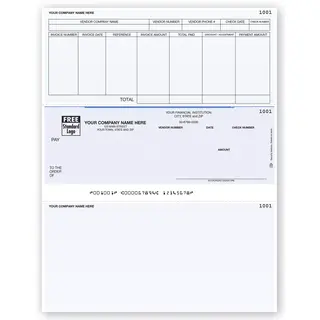 AccountMate Laser Accounts Payable Checks with Adjustment Column