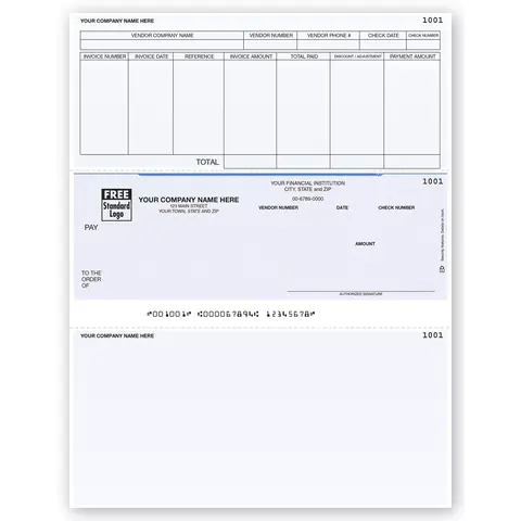 AccountMate Laser Accounts Payable Checks with Adjustment Column