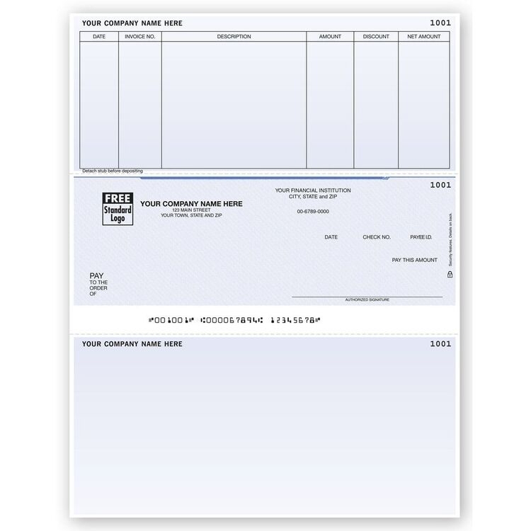 Libra Software Compatible Laser Checks Printed for Accounts Payable on Secure Paper