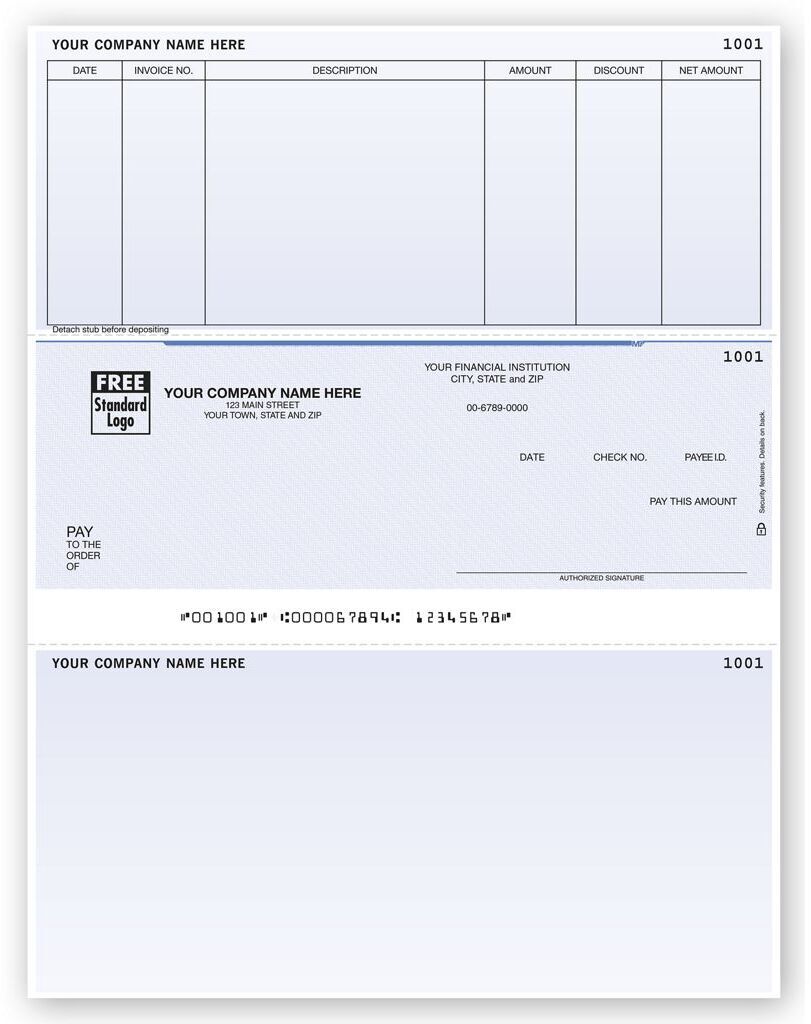 Libra Software Compatible Laser Checks Printed for Accounts Payable on Secure Paper
