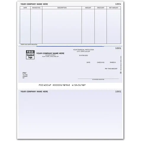 Libra Software Compatible Laser Checks Printed for Accounts Payable on Secure Paper