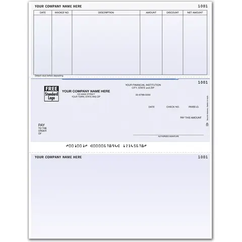Libra Software Compatible Laser Checks Printed for Accounts Payable on Secure Paper