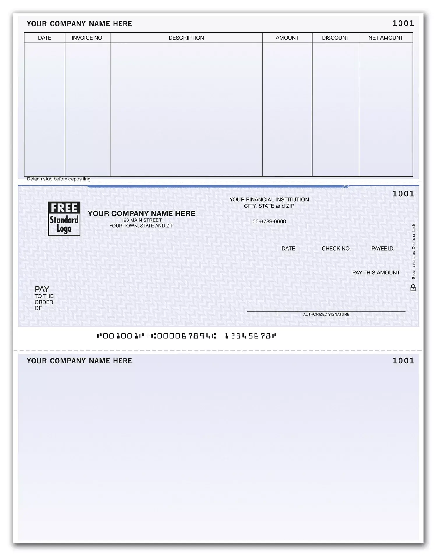 Libra Software Compatible Laser Checks Printed for Accounts Payable on Secure Paper