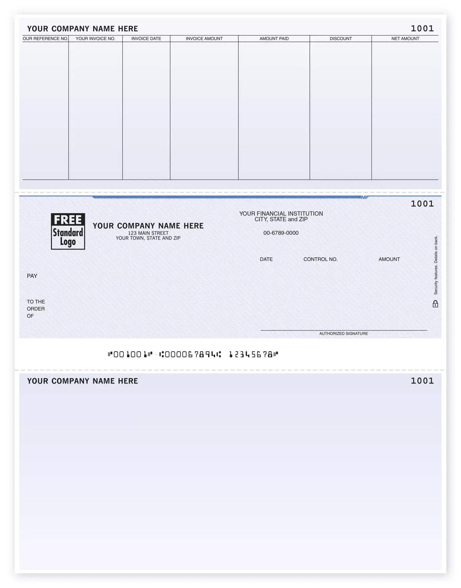 Microsoft Dynamics™ Accounts Payable Checks with Reference Number