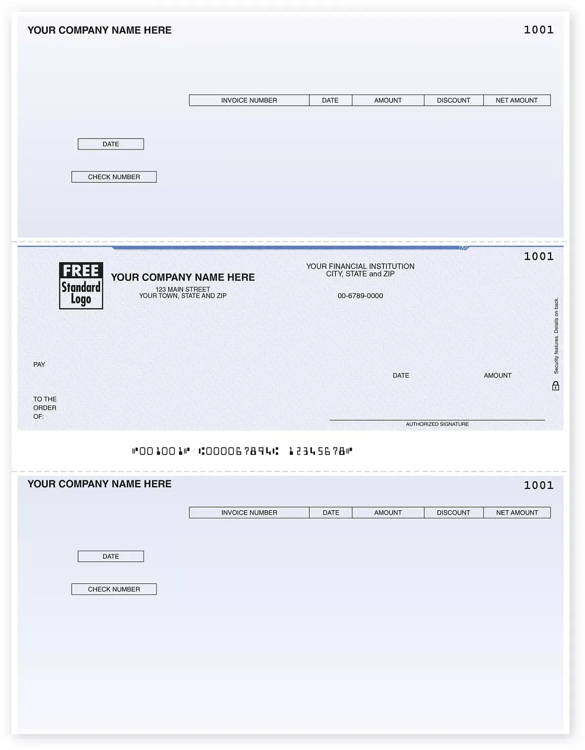 Accounts Payable Checks for Sage Software - Middle Check