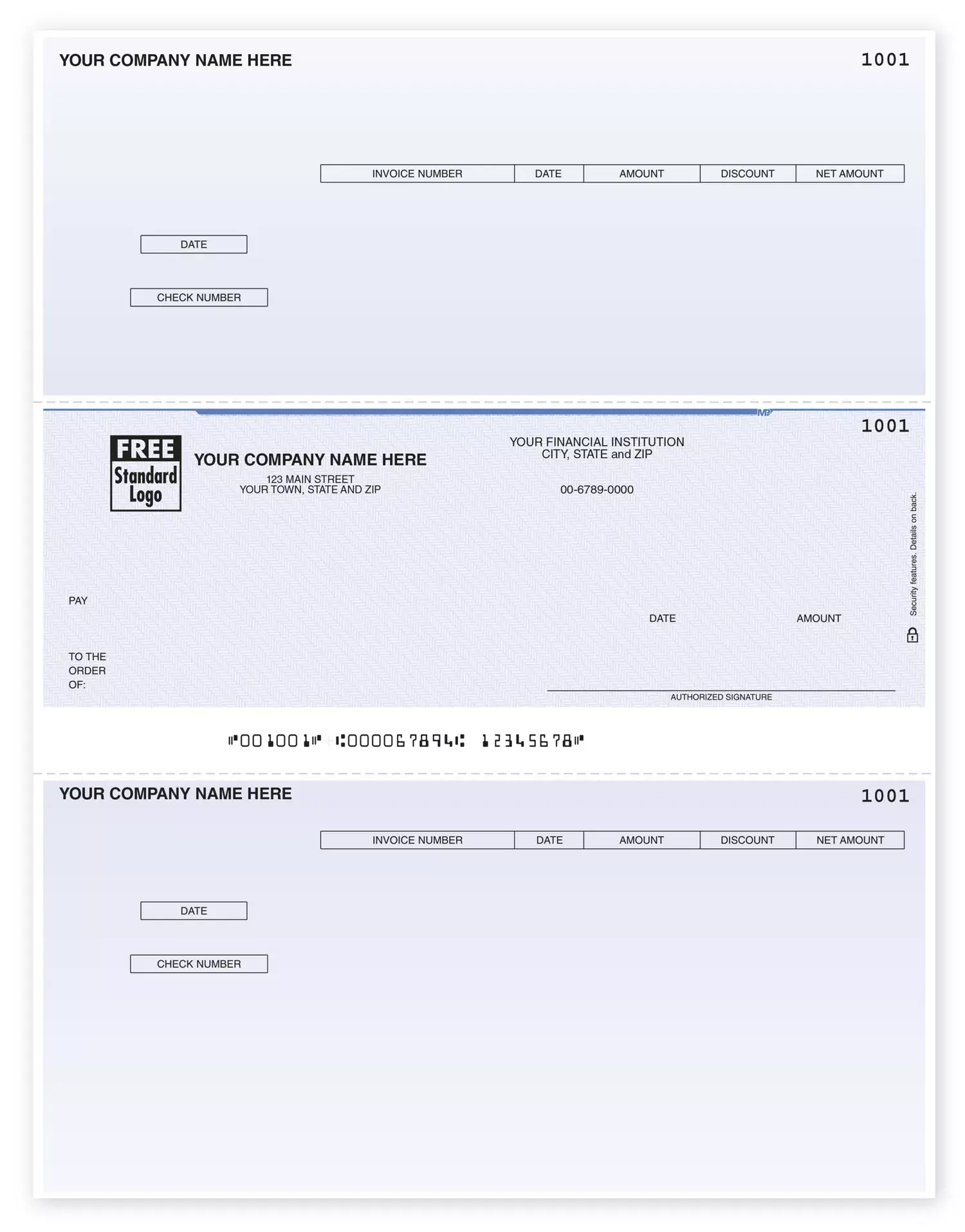 Accounts Payable Checks for Sage Software - Middle Check