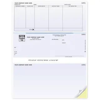 Sage 300 Checks for Bookkeeping - 5 Columns with Gross Amount
