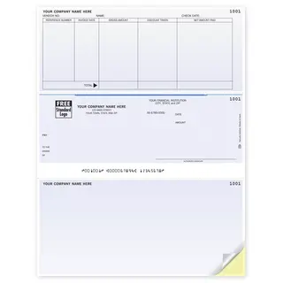 Sage 300 Checks for Bookkeeping - 5 Columns with Gross Amount