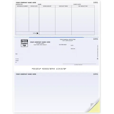 Sage 300 Checks for Bookkeeping - 5 Columns with Gross Amount