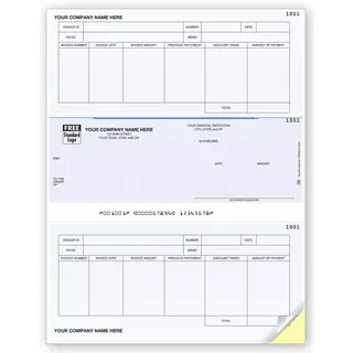 Sage DacEasy Computer Checks for Accounts Payable with Payee Info and Memo