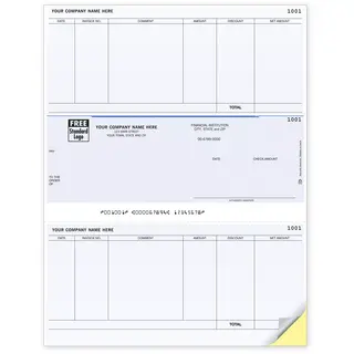 Sage 100 Computer Checks for Accounts Payable with Comment Section