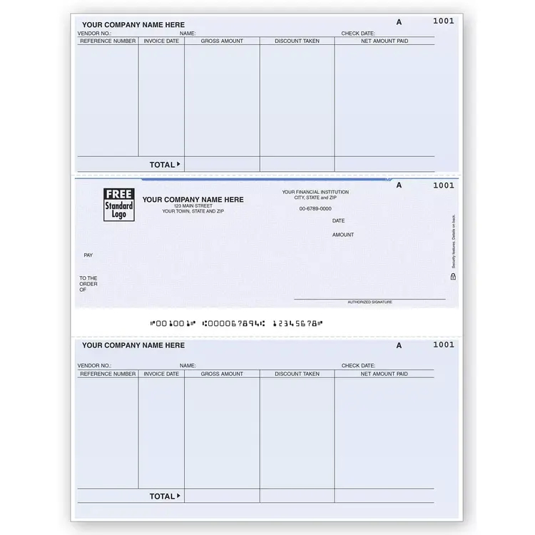 Sage 300 Accounts Payable Checks with Detailed Stubs