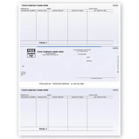 Sage 300 Accounts Payable Checks with Detailed Stubs
