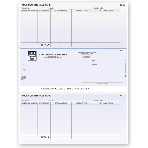 Sage 300 Accounts Payable Checks with Detailed Stubs
