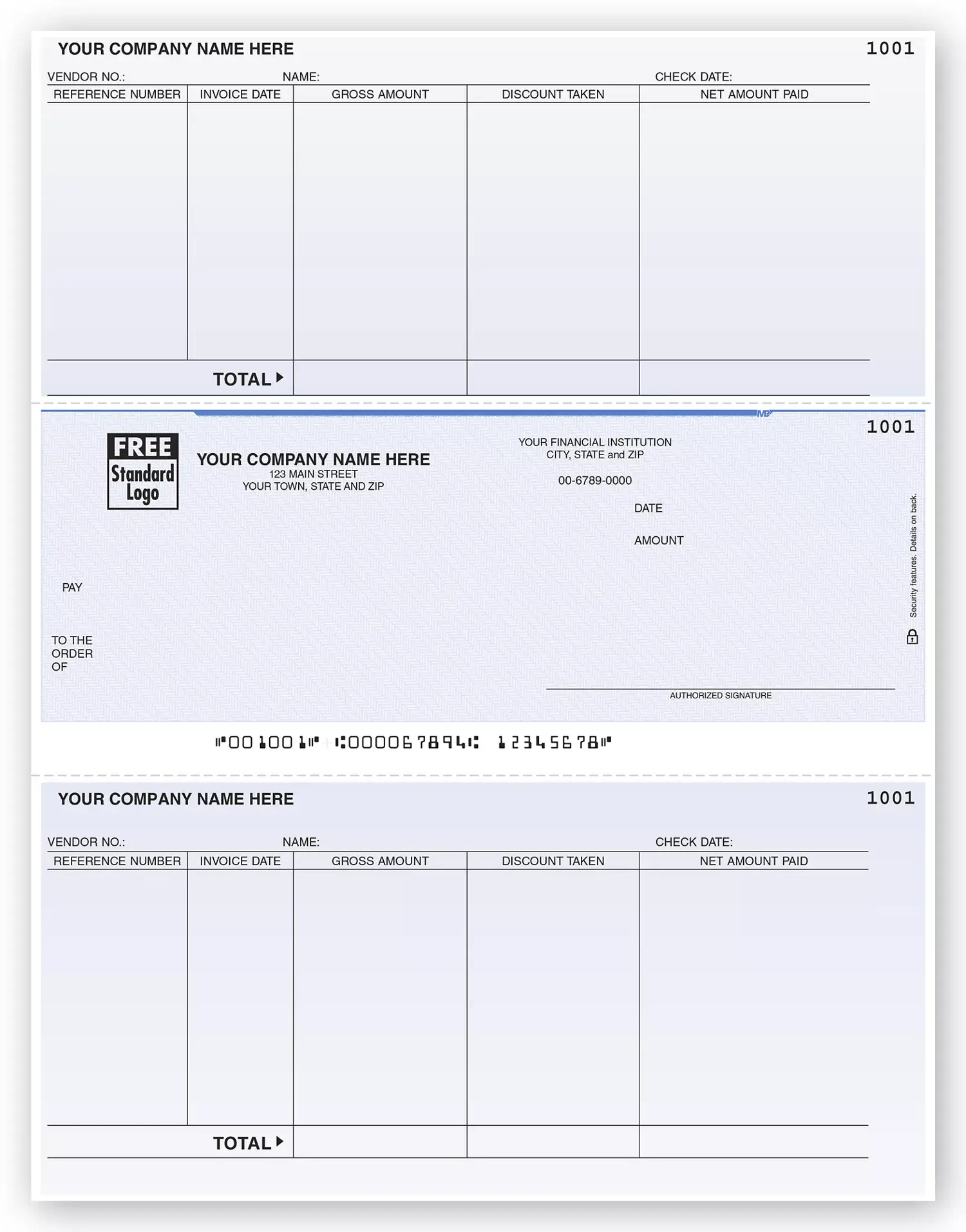 Sage 300 Accounts Payable Checks with Detailed Stubs