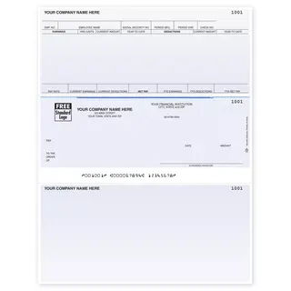Laser Sage Compatible Payroll Checks, Hours Earned