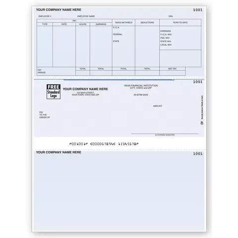 Microsoft® Payroll Checks with FICA and FUTA Tax Deductions