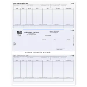 Peachtree Software Payroll Checks, Laser Format