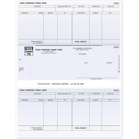 Sage 100 Software Payroll Checks - Laser Format